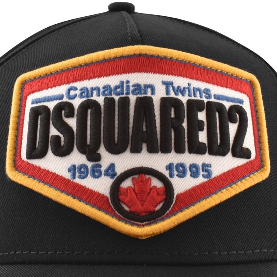 DSQUARED2 Badge Baseball Cap Black Mainline Menswear Denmark